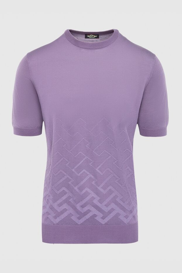 Cesare di Napoli man silk short sleeve jumper pink for men buy with prices and photos 152427 - photo 1