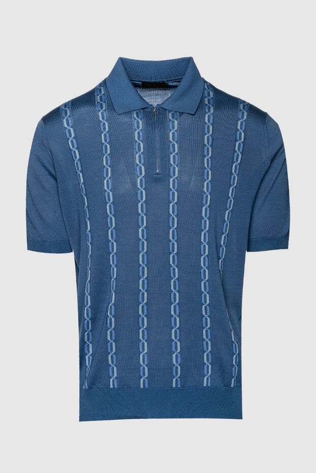 Cesare di Napoli man silk polo blue for men buy with prices and photos 152448 - photo 1