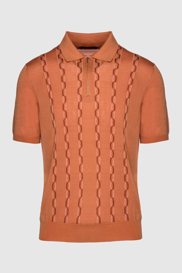 Cesare di Napoli man silk polo orange for men buy with prices and photos 152449 - photo 1