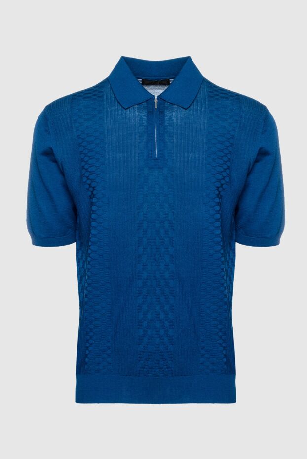 Cesare di Napoli man silk polo blue for men buy with prices and photos 152454 - photo 1