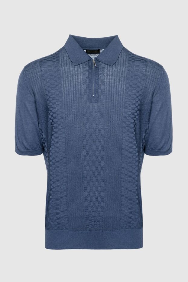 Cesare di Napoli man silk polo blue for men buy with prices and photos 152455 - photo 1