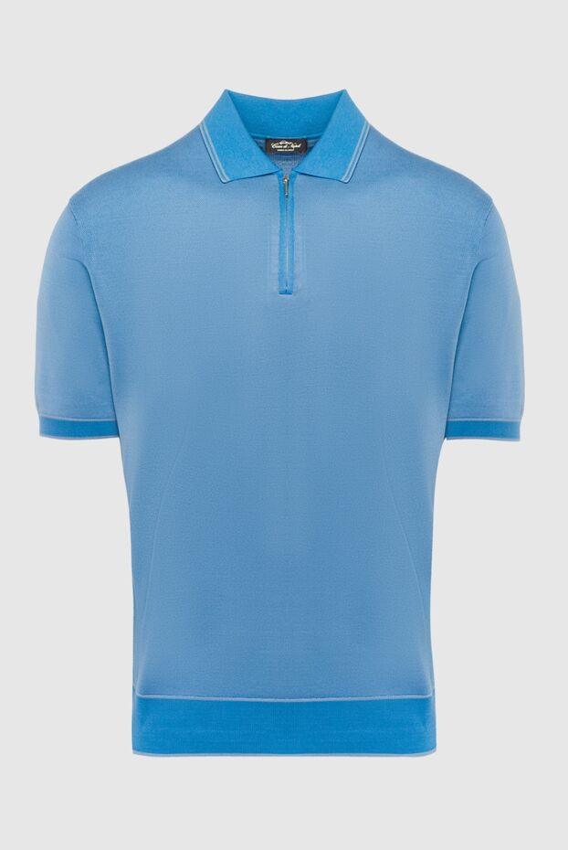 Cesare di Napoli man blue silk polo for men buy with prices and photos 152465 - photo 1