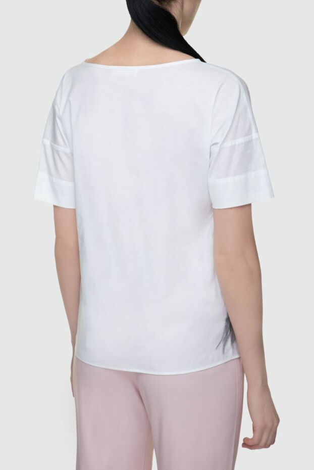 Rocco Ragni women's blouse with feathers white 152481 - photo 3