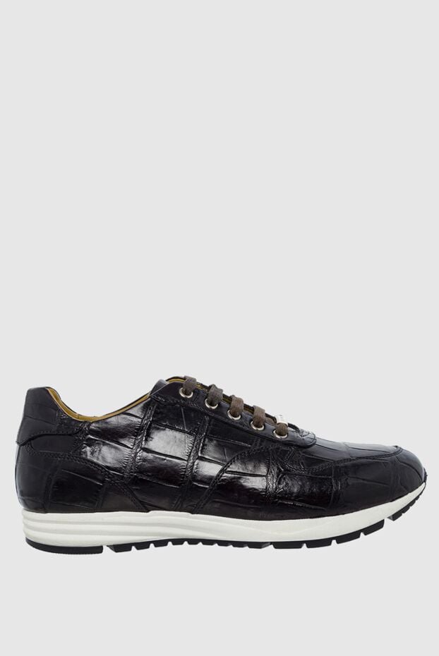 Tardini men's black alligator leather sneakers 152488 - photo 1