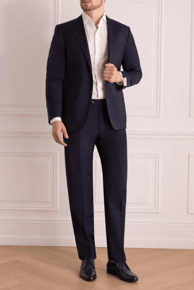 Corneliani мужские костюм мужской из шерсти синий купить с ценами и фото 152490 - фото 2