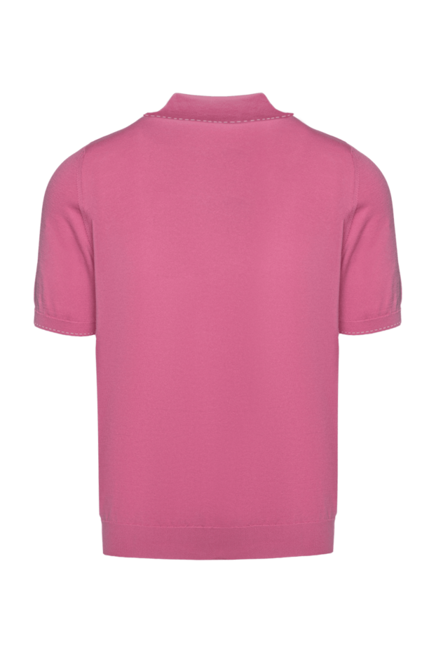 Svevo jersey polo shirt with zip and contrast stitching in pink (markdown) 195537 - photo 2