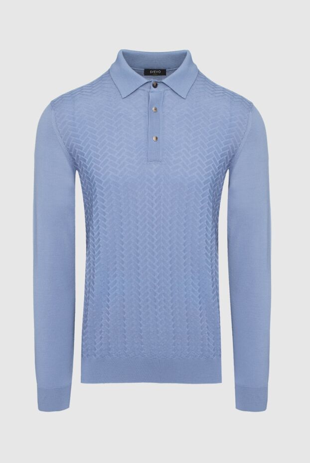 Svevo man blue wool long sleeve polo for men buy with prices and photos 152525 - photo 1