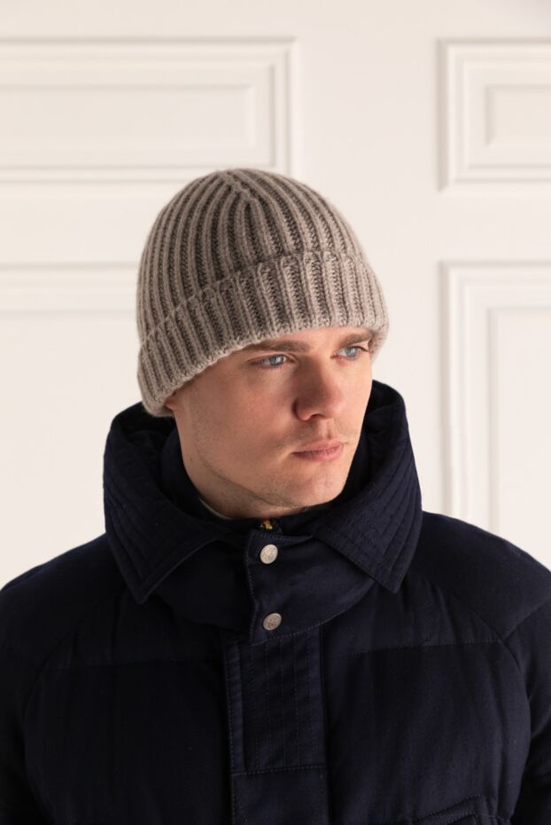 Svevo мужские шапка из кашемира бежевая мужская купить с ценами и фото 152605 - фото 2