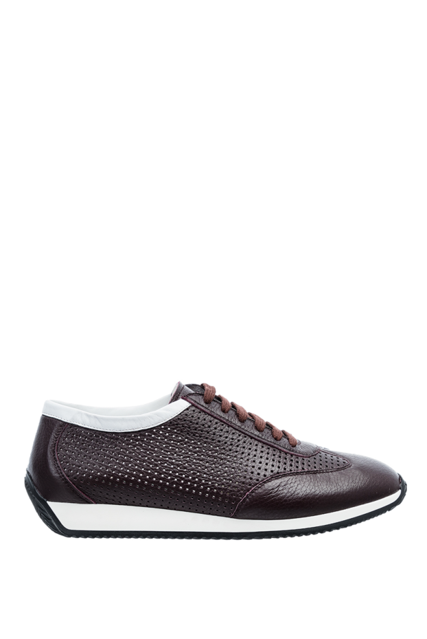 Cesare di Napoli man burgundy leather sneakers for men buy with prices and photos 152653 - photo 1