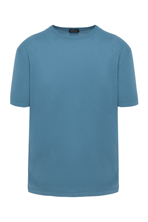 Cesare di Napoli men's basic jersey t-shirt in muted blue (markdown) 197019 - photo 1