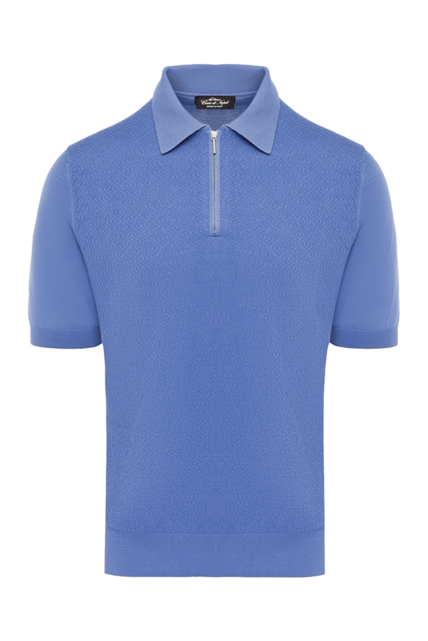 Cesare di Napoli man blue silk polo for men buy with prices and photos 152747 - photo 1