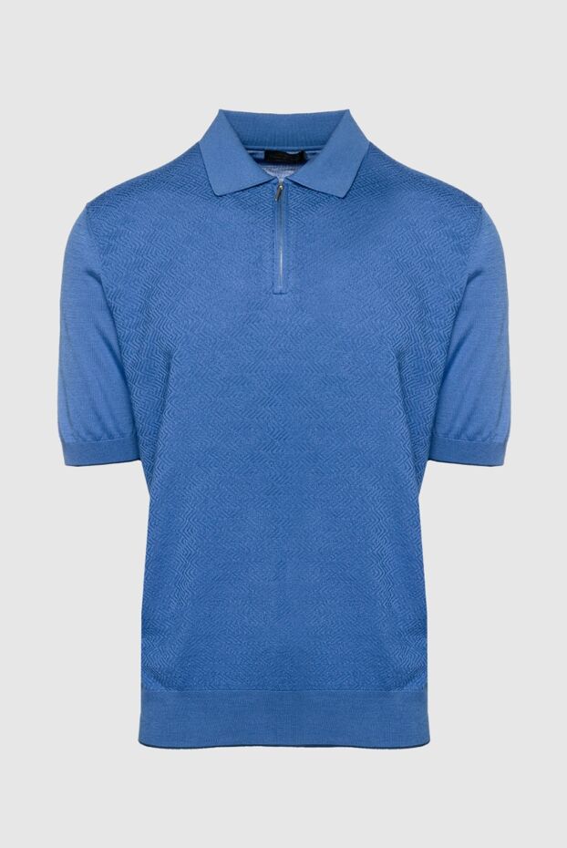 Cesare di Napoli man silk polo blue for men buy with prices and photos 152749 - photo 1