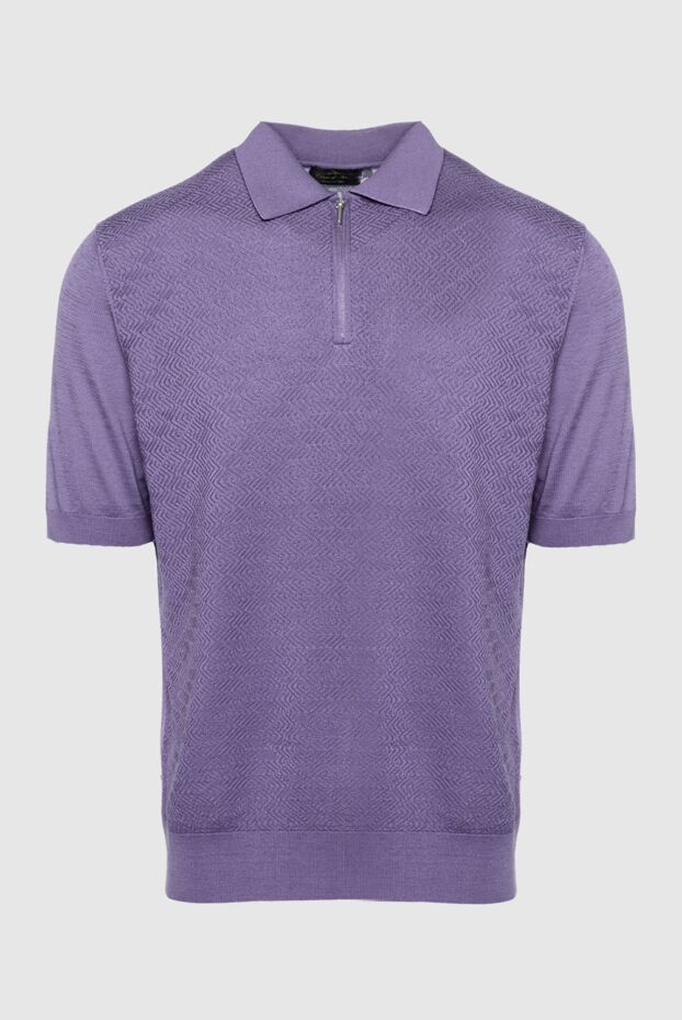 Cesare di Napoli man silk polo purple for men buy with prices and photos 152751 - photo 1