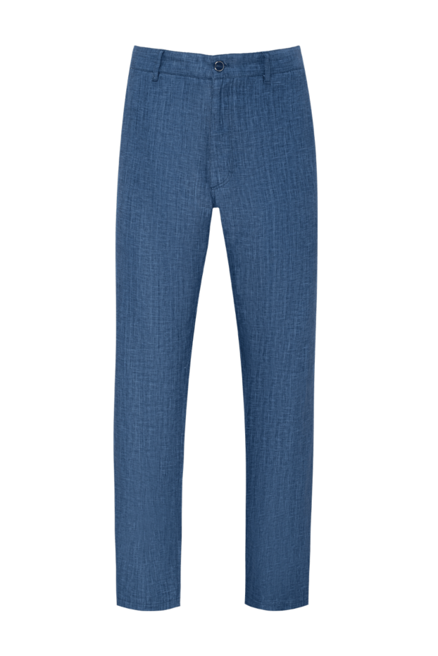 Zilli man men's blue linen trousers buy with prices and photos 152761 - photo 1