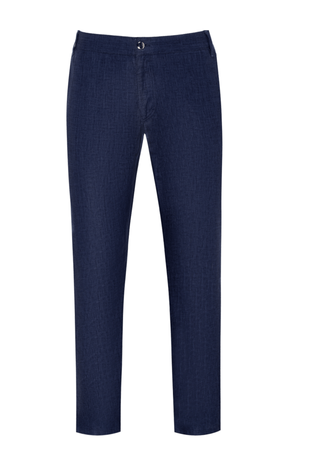 Zilli man men's blue linen trousers buy with prices and photos 152762 - photo 1