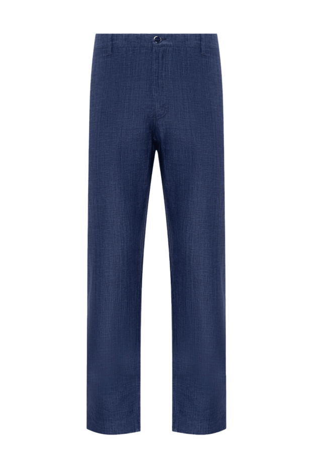 Zilli man men's blue linen trousers buy with prices and photos 152764 - photo 1