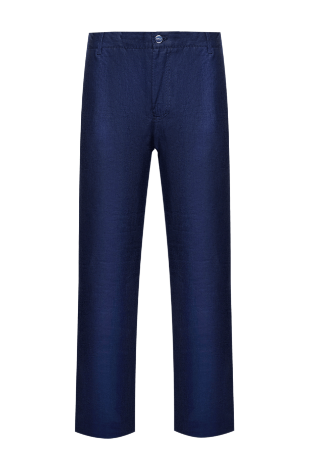 Zilli man men's blue linen trousers buy with prices and photos 152774 - photo 1