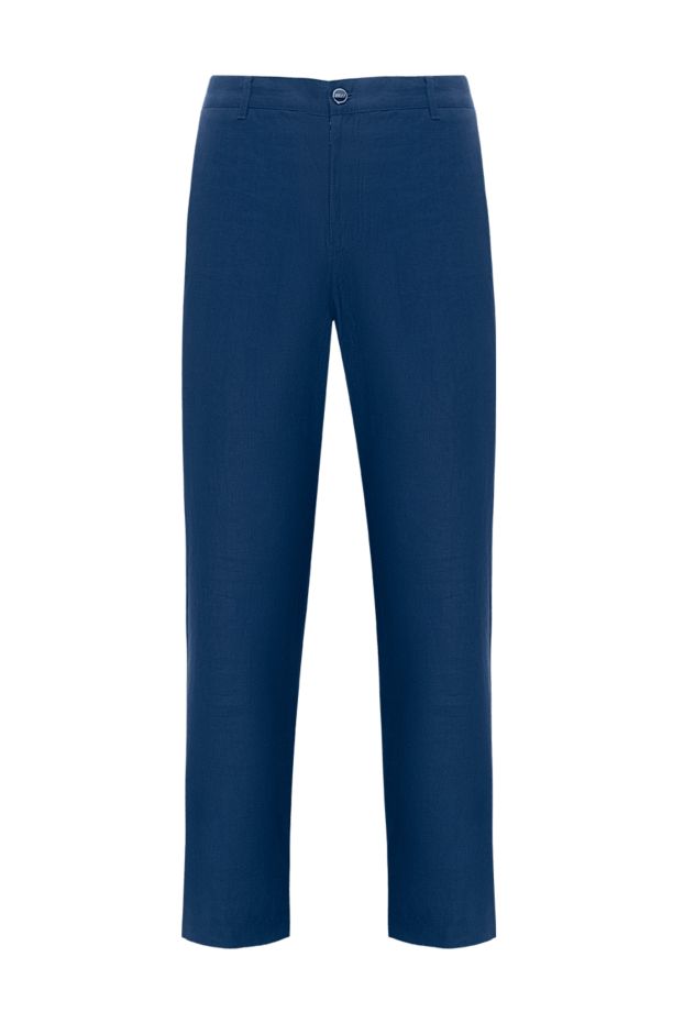 Zilli man men's blue linen trousers buy with prices and photos 152775 - photo 1