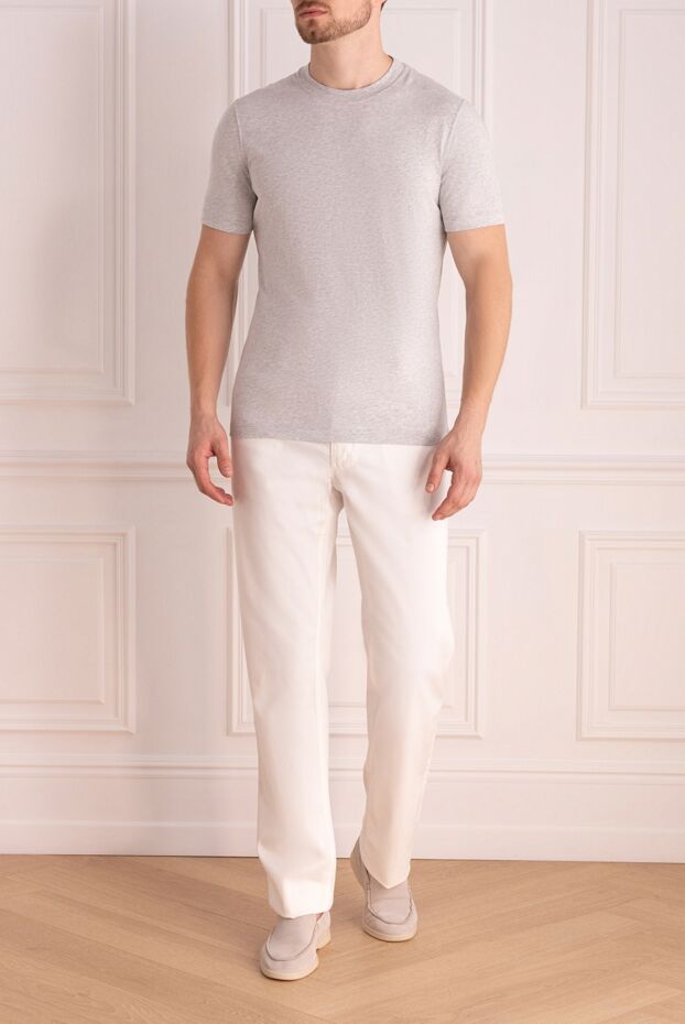 Zilli man white cotton trousers for men buy with prices and photos 152785 - photo 2