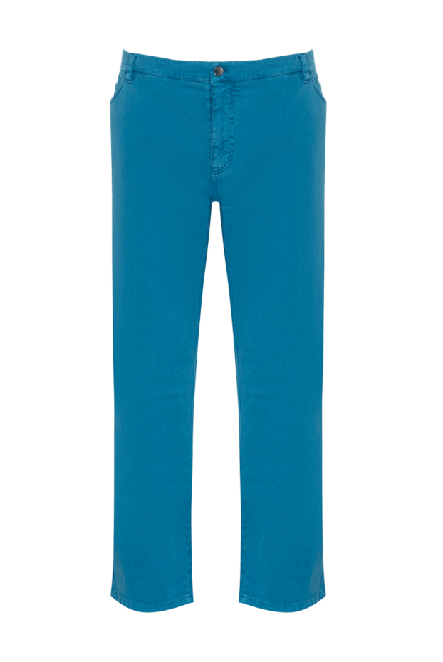 Zilli man men's blue linen and cotton trousers buy with prices and photos 152796 - photo 1