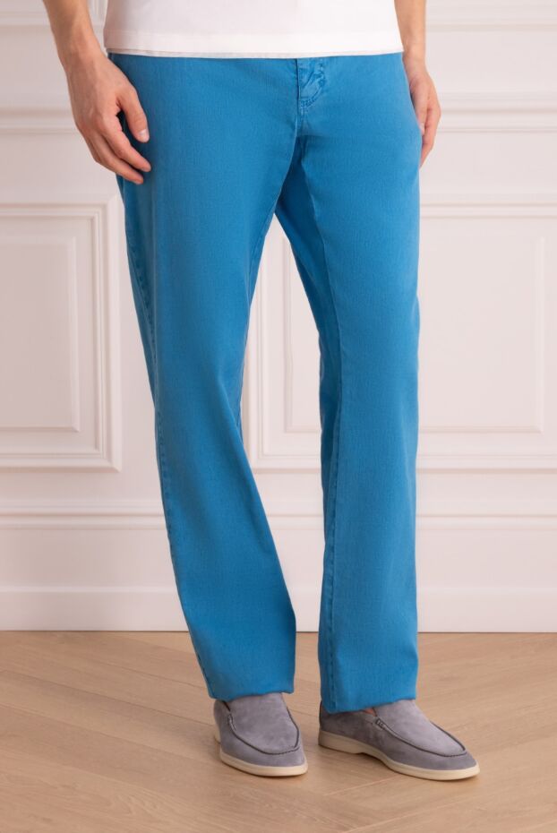 Zilli men's straight fit jeans made from soft cotton twill with pigment dyeing 152796 - photo 3