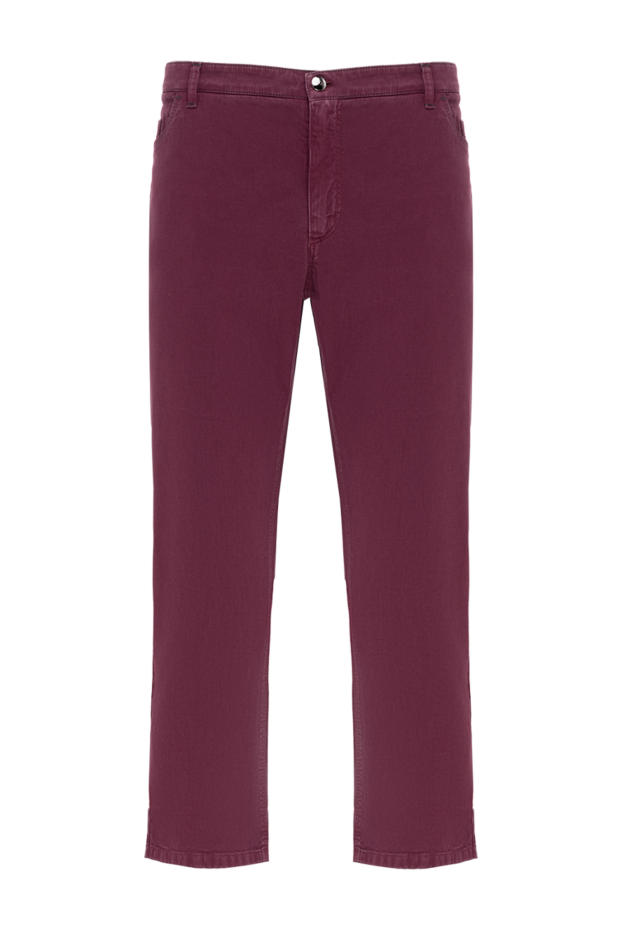 Zilli man cotton and cashmere jeans burgundy for men buy with prices and photos 152807 - photo 1