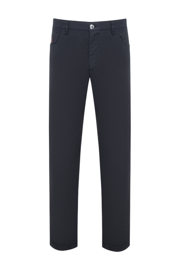 Zilli black cotton and cashmere jeans with red contrast stitching 152812 - photo 1