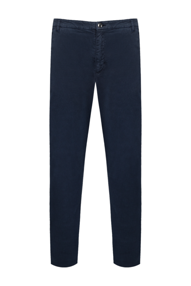 Zilli men's cotton and cashmere trousers in rich dark blue 152815 - photo 1