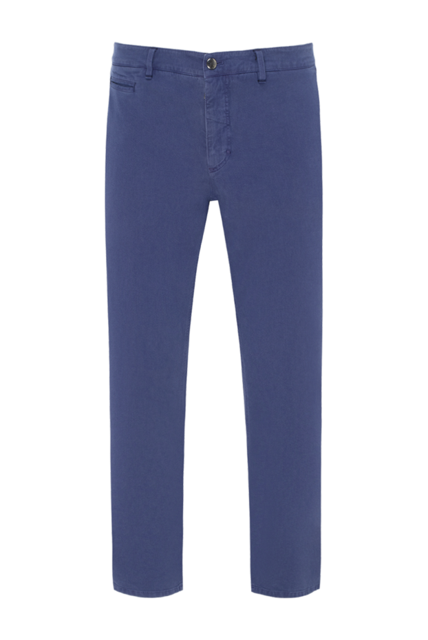 Zilli men's blue trousers made of cotton and cashmere 152818 - photo 1