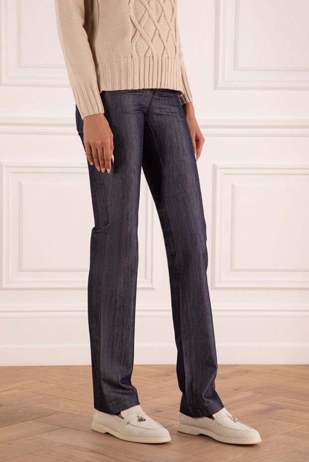 Zilli gray silk and cotton jeans 152828 - photo 3