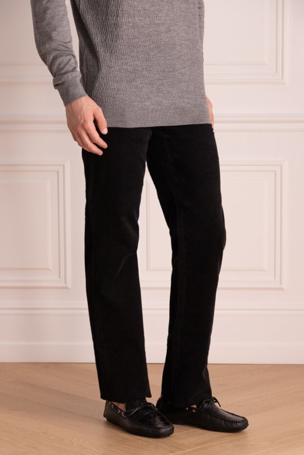 Zilli black cotton denim jeans with contrasting pocket trim 152842 - photo 3