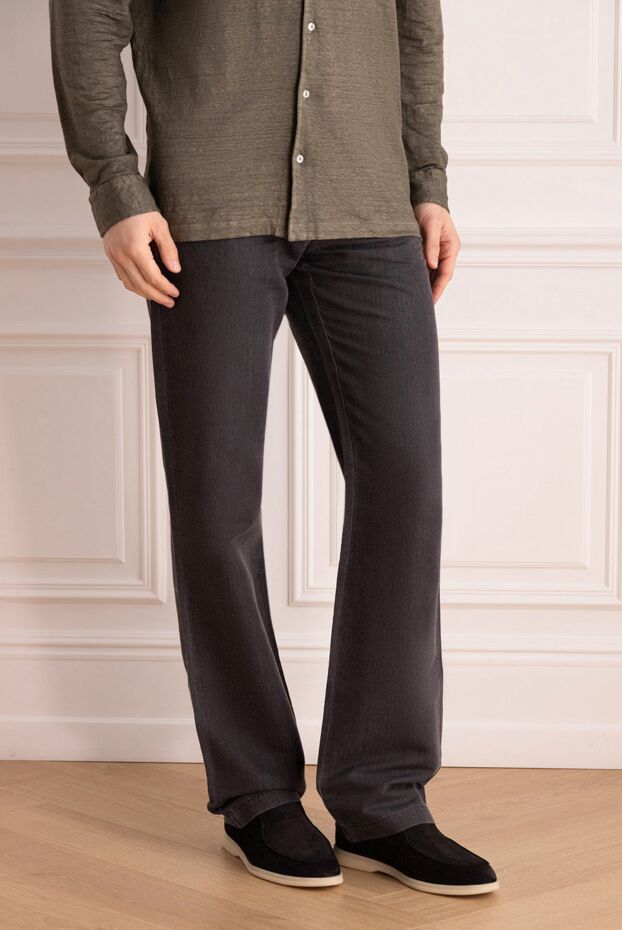 Zilli straight-leg trousers in grey with neat stitching 152853 - photo 3