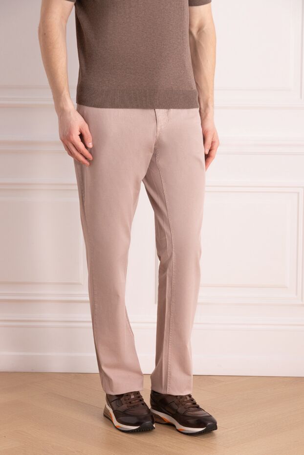 Zilli gray-beige cotton straight-leg jeans (markdown) 195741 - photo 3