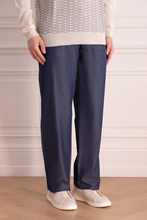 Zilli classic straight fit jeans in light blue (markdown) 197084 - photo 3