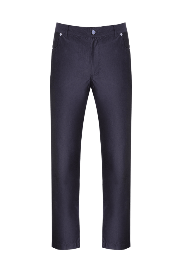 Zilli man blue cotton and silk trousers for men buy with prices and photos 152862 - photo 1