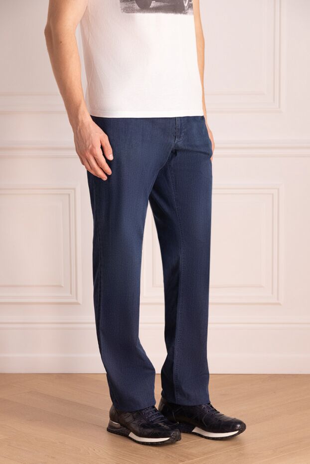 Zilli men's jeans with embroidered pattern on the back pocket 152872 - photo 3