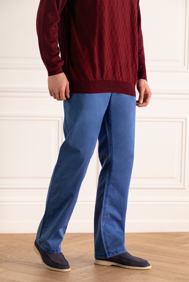 Zilli men's cotton trousers in deep blue 152873 - photo 3