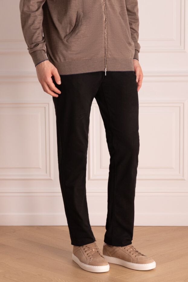 Zilli men's universal trousers made of cotton, dark blue 152886 - photo 3