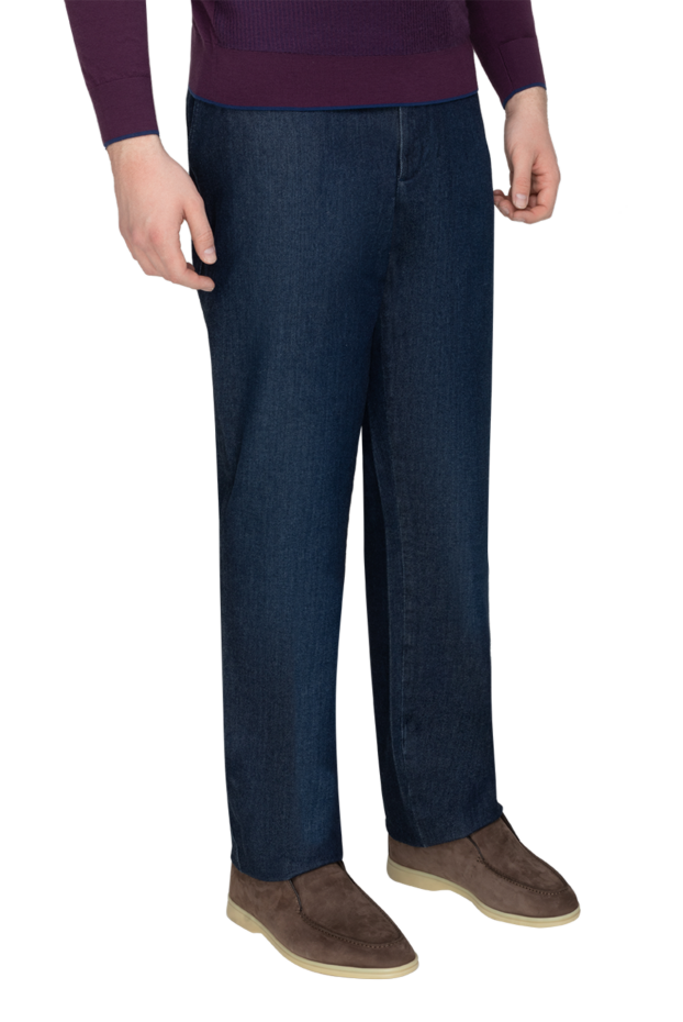 Zilli blue cotton and polyamide jeans for men 152893 - photo 3