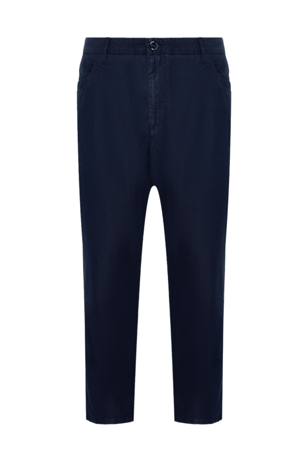 Zilli man blue cotton and silk trousers for men buy with prices and photos 152894 - photo 1