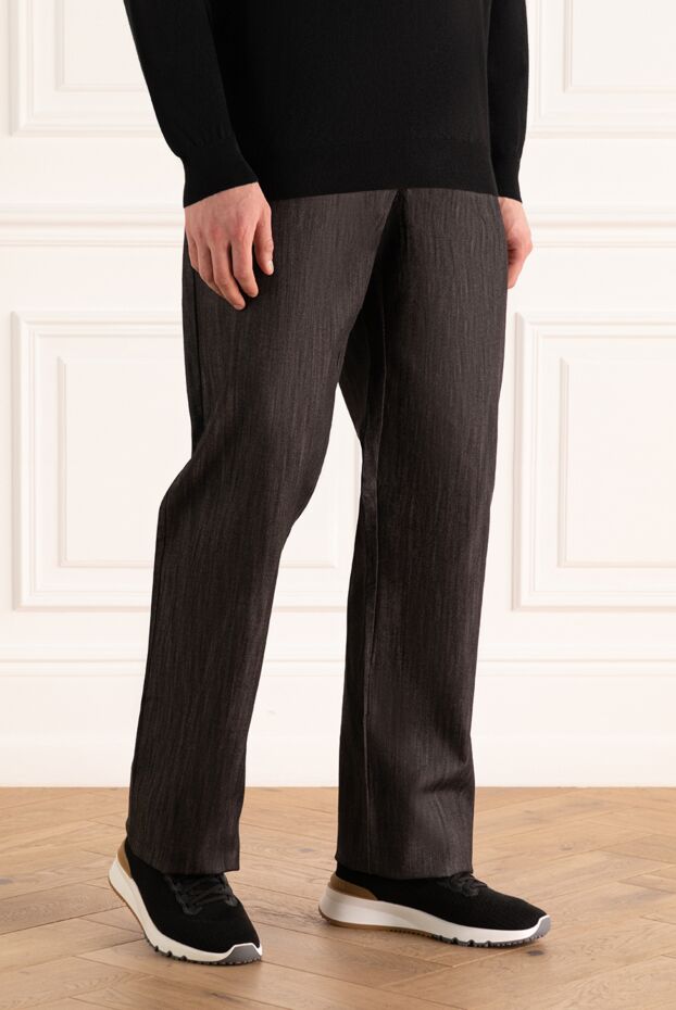Zilli men's straight-cut jeans made of gray denim 152899 - photo 3