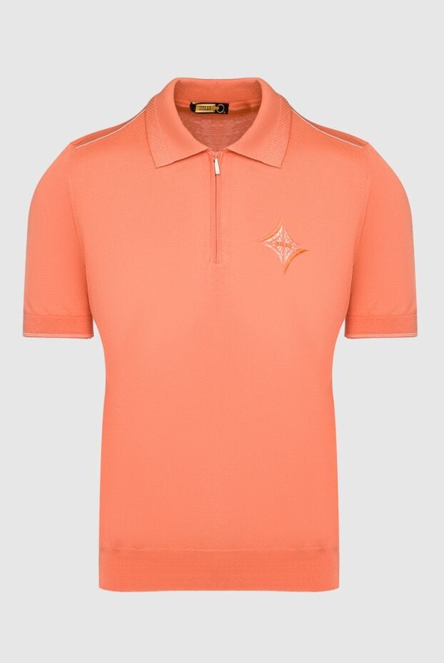 Zilli men's knitted polo shirt in a rich coral shade (markdown) 196319 - photo 1