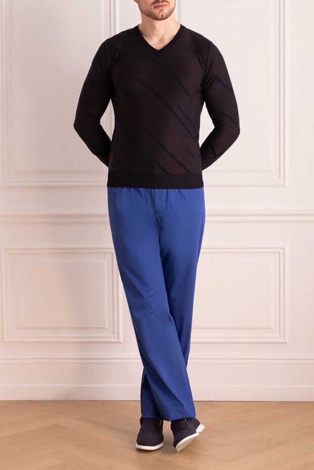 Zilli man cashmere and silk jumper brown for men buy with prices and photos 152968 - photo 2