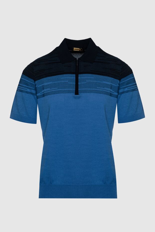 Zilli man cotton and silk polo blue for men buy with prices and photos 152981 - photo 1