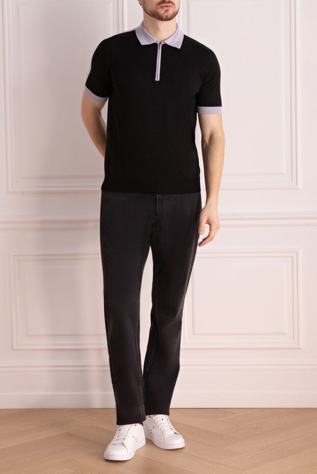 Zilli man cotton and silk polo black for men buy with prices and photos 152989 - photo 2