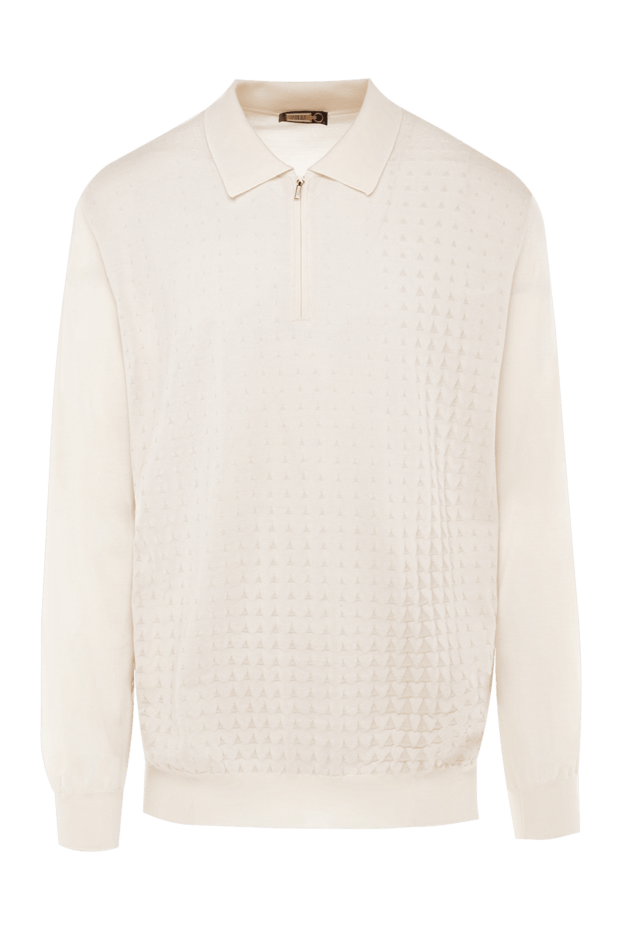 Zilli man long sleeve polo in silk and cashmere white for men buy with prices and photos 152998 - photo 1