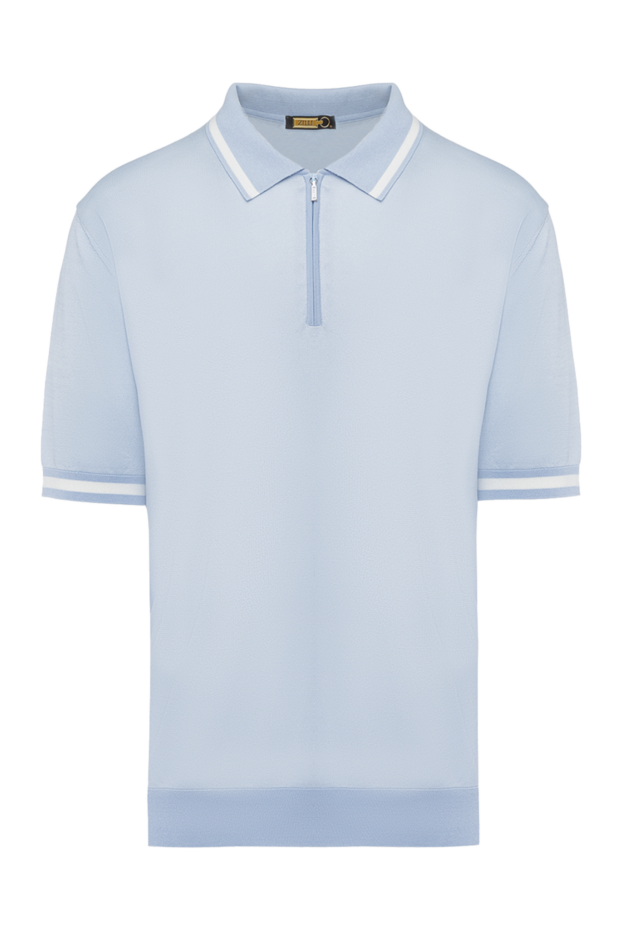 Zilli man cotton and silk polo blue for men buy with prices and photos 153001 - photo 1