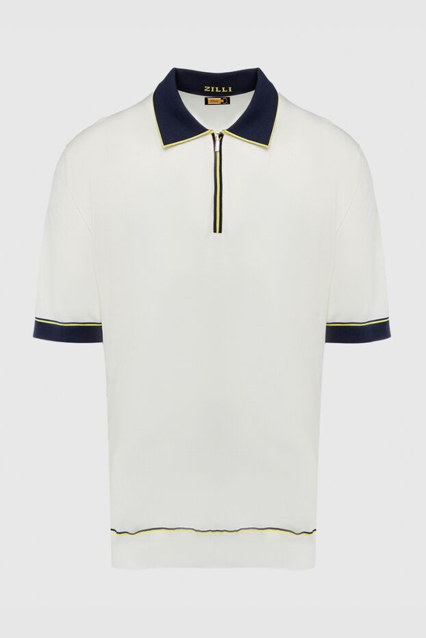 Zilli man white silk and viscose polo for men buy with prices and photos 153028 - photo 1