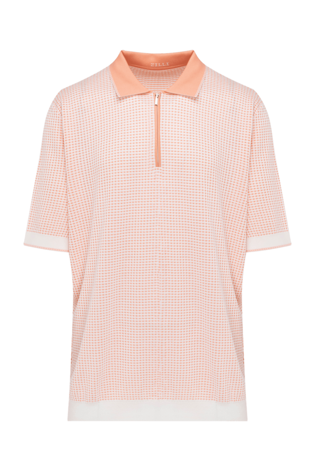 Zilli man cotton and silk polo shirt pink for men buy with prices and photos 153043 - photo 1