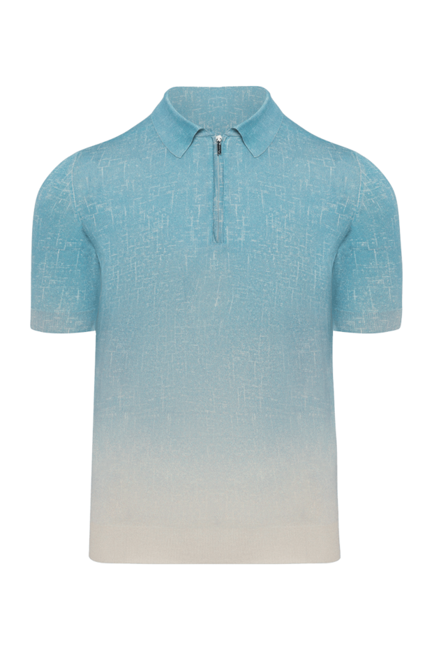 Zilli man blue silk and viscose polo for men buy with prices and photos 153046 - photo 1